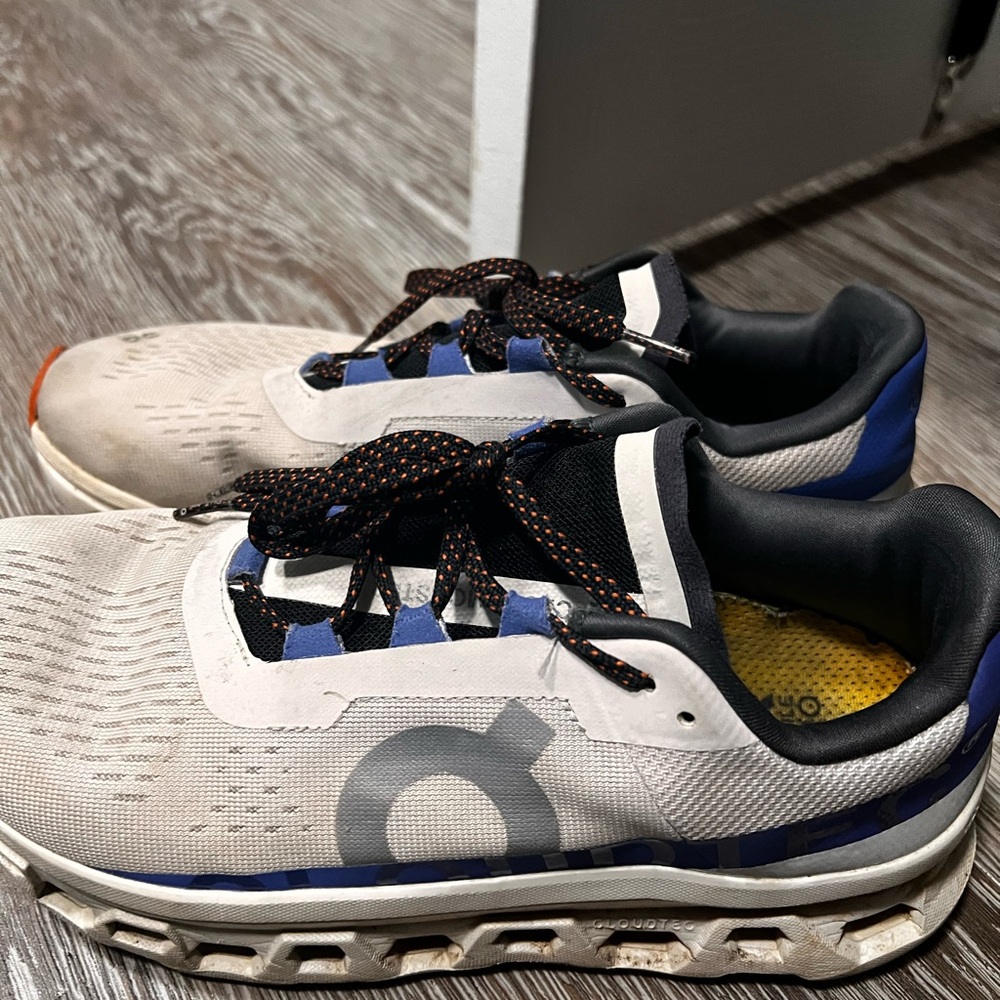 On Cloud Performance Running Shoes in Arctic White and Royal Blue